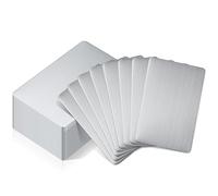 30 Pieces 304 Stainless Steel Metal Business Cards Blank Steel Laser Engraving Stainless Cards for House Office Customer DIY Gift Plate, 86 x 54 mm(0.4mm Thickness)