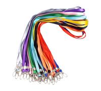 30 Pieces 45 cm Colour Lanyards for Neck, Nylon Neck Strap 12 Colors Lanyard for Keys, ID Card Lanyard Name Tags Badge Holders with Swivel Hook Lanyards Ideal to Staff Student Doctors Visitors