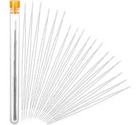 30 Pieces 6 Size Beading Needles Big Eye Beading Needles Beading Embroidery Stainless Needles with White Needle Bottle for Jewelry Making