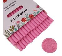 30 Pieces 7mm Sealing Wax Sticks for Glue Gun,PORXFLY Mini Wax Seal Sticks Great for Cards Envelopes,Wedding Invitations,Gift Wrapping,Wine Packages (Pink)