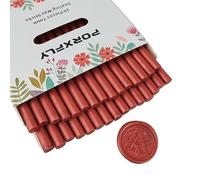 30 Pieces 7mm Sealing Wax Sticks for Glue Gun,PORXFLY Mini Wax Seal Sticks Great for Cards Envelopes,Wedding Invitations,Gift Wrapping,Wine Packages (Red)