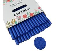 30 Pieces 7mm Sealing Wax Sticks for Glue Gun,PORXFLY Mini Wax Seal Sticks Great for Cards Envelopes,Wedding Invitations,Gift Wrapping,Wine Packages (Sapphire Blue)