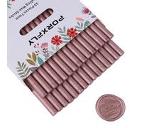 30 Pieces 7mm Sealing Wax Sticks for Glue Gun,PORXFLY Mini Wax Seal Sticks Great for Seals Stamp,Cards Envelopes,Wedding Invitations,Gift Wrapping,Wine Packages (Champagne Gold)
