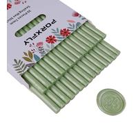 30 Pieces 7mm Sealing Wax Sticks for Glue Gun,PORXFLY Mini Wax Seal Sticks Great for Seals Stamp,Cards Envelopes,Wedding Invitations,Gift Wrapping,Wine Packages (Light Green)