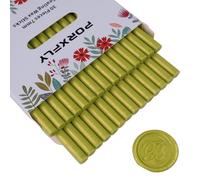 30 Pieces 7mm Sealing Wax Sticks for Glue Gun,PORXFLY Mini Wax Seal Sticks Great for Seals Stamp,Cards Envelopes,Wedding Invitations,Gift Wrapping,Wine Packages (Matcha Green)