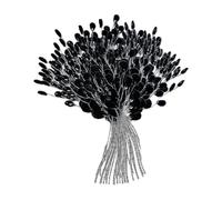 30 Pieces Artificial Branches Acrylic Bead Drops Modern for Festival Wedding Black, Length 17.5 cm