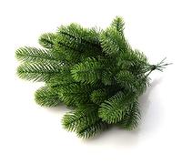 30 Pieces Artificial Pine Branches Fake Pine Branches Pine Needle Garland DIY Craft Wreath for Christmas Embellishment Home Garden Decor Props
