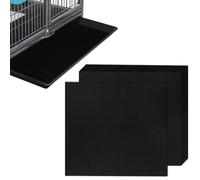 30 Pieces Bird Cage Liners,Disposable Parrot Cages Cushion Mat Cuttable Pet Pad Bird Cage Cushion Supplies,Thick Felt Pad Liners, 18 x 20 inch (Black)
