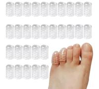 30 Pieces Breathable Silicone Toe Caps, Toe Protectors, Silicone Anti-Friction Toes, Elastic Foot Covers to Prevent Blisters, Friction Pain Relief