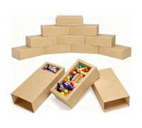 30 Pieces Brown Kraft Gift Boxes, 6.5x 3.5x 2 Inches Small Cardboard Box for Business Jewelry Weeding Party Favors Present Packaging