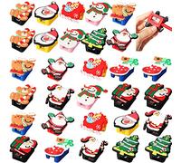 30 Pieces Christmas Pencil Sharpeners Bulk for Kids Xmas Tree Santa Elk Handheld Cute Manual Sharpener Christmas Goodie Bag Fillers Stationery Gift for Holiday Party Favors Classroom Prizes School
