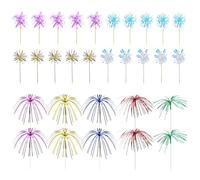 30 Pieces Cocktail Tassel Decorations, Colorful Tassel Decorations, Glitter Tassel Decorations, Food Decoration Firework Sticks, Cake Decorations, Party Decoration Accessories
