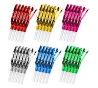 30 Pieces Colorful Party Whistle, Plastic Tassel Whistle, Noise Maker, Party Horn, Children'S Trumpet For Birthday Party, Sporting Event, Carnival, Celebration