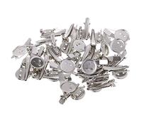 30 Pieces Colors Round Brooch Cabochon Base Blank Tray with Lock Pin Back & Hair Clip DIY Jewelry Making Accessories, 20mm