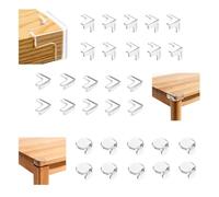 30 Pieces Corner Protectors for Kids, 10R+10L+10T Clear Kids Bumper, Transparent and Strong Adhesion Safety Corner Guards, Silicone Bumpers Cover for Sharp Table Corners for Tables, Chair, Desk