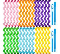 30 pieces curlers for long hair, curlers overnight, spiral heatless curls, hair curls without heat, hair curler wave styling, curler set, curlers without heat, with 2 styling hooks