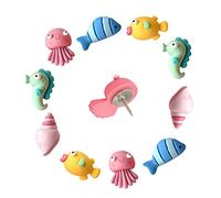 30 Pieces Cute Seahorse Conch Octopus Creative Thumbtacks for Cork Board, Photo Wall, Map, Bulletin Board, Office Organization or Home Decoration(Ocea
