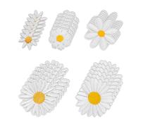 30 Pieces Daisy Iron-On Patches, Iron-On Decals, Children's Iron-On Patches, Flower Patches, Bag Daisy Decoration, DIY Accessories