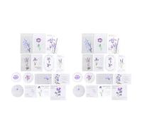 30 Pieces DIY Flower Stickers, White Kraft Paper Floral Resin Decals Aesthetic Journaling Scrapbook Stickers for Card Making Planner Craft Supplies(Purple)