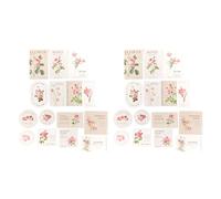 30 Pieces DIY Flower Stickers, White Kraft Paper Floral Resin Decals Aesthetic Journaling Scrapbook Stickers for Card Making Planner Craft Supplies(Pink)