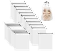 30 Pieces Drawstring Bag Dust Bag for Shoes, 40 x 30 cm Transparent Drawstring Footwear Bag, Shoe Bags, Shoe Dust Bags for Daily and Travel Use, transparent, Simplicity