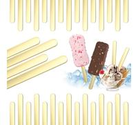 30 Pieces Gold Popsicle Sticks 4.5 Inch Acrylic Cakesicle Sticks Reusable Ice Pop Sticks Plastic Popsicle Sticks for DIY Cake Pop, Candy Desserts, Crafts Art(Gold)