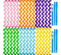 30 Pieces Hair Curlers Spiral Curls Styling Kit No Heat Hair Curlers Heatless Spiral Curlers Hair Rollers Wave Styles with 2 Pieces Styling Hooks for Extra Long Hair Most Hairstyles (65 cm)