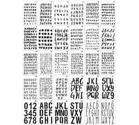 30 Pieces Letter Stencils for Painting 4 x 7 Inch Alphabet Reusable Plastic Numbers Font Templates for Journal Notebook, Diary, Scrapbook Decor Supplies