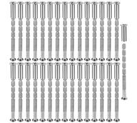 30 Pieces M3 Door Handle Screws, Door Handle Fixing Screws and Sleeves, Door Handle Screw Connecting Bolts and Sleeve, Door Handle Bolt Through Fixings Connecting Screw for Door Handle Knobs