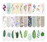 30 Pieces Magnetic Bookmarks Magnet Page Markers Assorted Book Markers Set for Students Reading (Floral Style)
