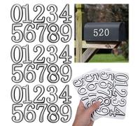 30 Pieces Mailbox Numbers for Outside, 2 inch Reflective Address Numbers for Mailbox 3D Self Adhesive Waterproof Stickers for Mailboxes, Apartment, House, Trash Bins, Office Hotel Room (Silver)