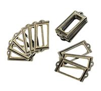 30 Pieces Metal Label Holders, Retro Metal Label Holders, Antique Fashion with Screws (Bronze) 83 * 30mm frame