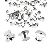 30 Pieces Metal Pin Backs Locking Pin Keepers Locking Clasp