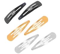 30 Pieces Metal Snap Hair Clips, 3.1 Inch Large No Slip Hair Barrettes Metal Barrettes Hair Styling Clips Accessories for Kids, Girls and Women (Gold, Silver, Black)