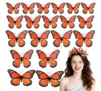 30 Pieces Monarch Butterfly Hair Clips 3D Artificial Butterflies Hair Barrettes Accessories for Women Halloween Day of the Dead Party Favors Decorations
