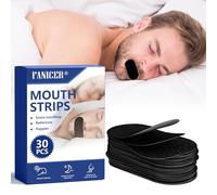 30 Pieces Mouth Tape for Sleeping,Lip Patch Sleep Tape, Mouth Tape for Snoring Reduction,Improved Nasal Breathing,Snoring Aid,Anti Snoring Devices,Sleep Strips for Men & Women (Black)