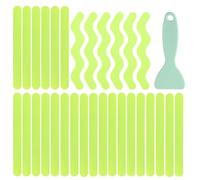 30 Pieces of Anti-Slip Strips and 1 Piece Scraper, Luminous Anti-Slip Strips, Luminous Bands in The Dark, Bathroom Anti-Slip Strips, Floor Anti-Slip Strips, Stair Stickers.