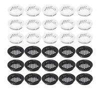 30 Pieces of Circular Ventilation Grilles, Stainless Steel Ventilation Hole Covers, Furniture Accessories, Suitable for Cabinets, Drawers, Shoe Cabinets