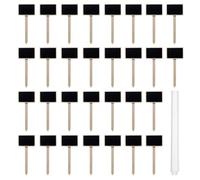 30 Pieces of Plant Cards and 1 Piece of White Pen, Wooden Mini Cards, Potted Plant Label Cards, Writeable Cards