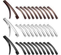 30 Pieces Open Center Metal Barrettes Anti-slip Metal Hair Clip for Women, Assorted Colors