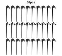 30 Pieces Outdoor Light Stakes For String Lights, Plastic Ground Stakes To Hold Lights Securely On Lawns And Driveways, Supports Multiple Light Types(black)
