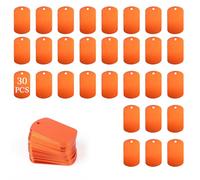 30 Pieces Personalized Dog Tags, Orange Military Tags, No Chain, Engraved Dog Tags, Blank Aluminum Tags for DIY Crafts, Collars