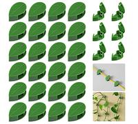 30 Pieces Plant Climbing Wall Fixture Clips, Self-Adhesive Plant Fixer Invisible Leaf Shaped Wall Vines Fixing Clips Self-Adhesive Hook Plant Vine Traction for Home Decoration and Cable Wire Fixing