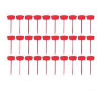 30 Pieces Plastic Garden Plant Labels with Writable Designed for Long Term Outdoor Use for Identifying Plants and Organizing Garden or Party Settings (Red)
