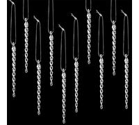 30 Pieces Plastic Icicle 5.12 Inch Twisted Plastic Icicle Christmas Ornaments Icicle Decorations Christmas Tree Holiday Xmas Party Wedding Hanging