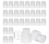 30 Pieces Plastic Push Pull Replacement Caps 28 mm Twisted Sport Bottle Lid Reusable Water Bottle Cap Non Spill Screw Tops for Water Soda, White