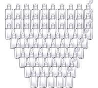 30 Pieces Portable Travel Bottle Clear Plastic Empty Bottles Refillable Reusable Bottles Containers for Travel Outdoor Camping Business Trip (Transparent Cap, 1 oz)