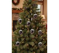 30 Pieces Real Pine Cone Dyed Christmas Tree Hanging Ornament Set in Brown The hot sale Brown