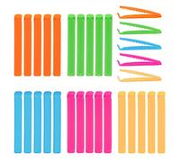 30 Pieces Sealing Bag Clips, Plastic Bag Clips Reusable Sealing Clamps Closure Clips Food Clips for Snacks Bags Kitchen (11.5CM, 5 Colors)