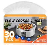 30 Pieces Slow Cooker Liners Large Size 13 x 21 Inch Disposable Pot Liners Plastic Bags for Slow Cooking, Fits 3-8 Quarts, BPA Free, Suitable for Oval and Round Pots